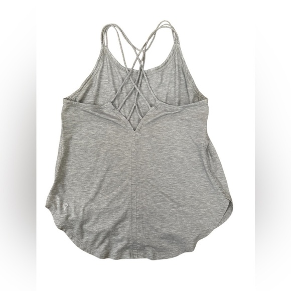 Ivivva by Lululemon girls strappy gray tank top size 14 athletic tencel lyosell - Picture 1 of 6